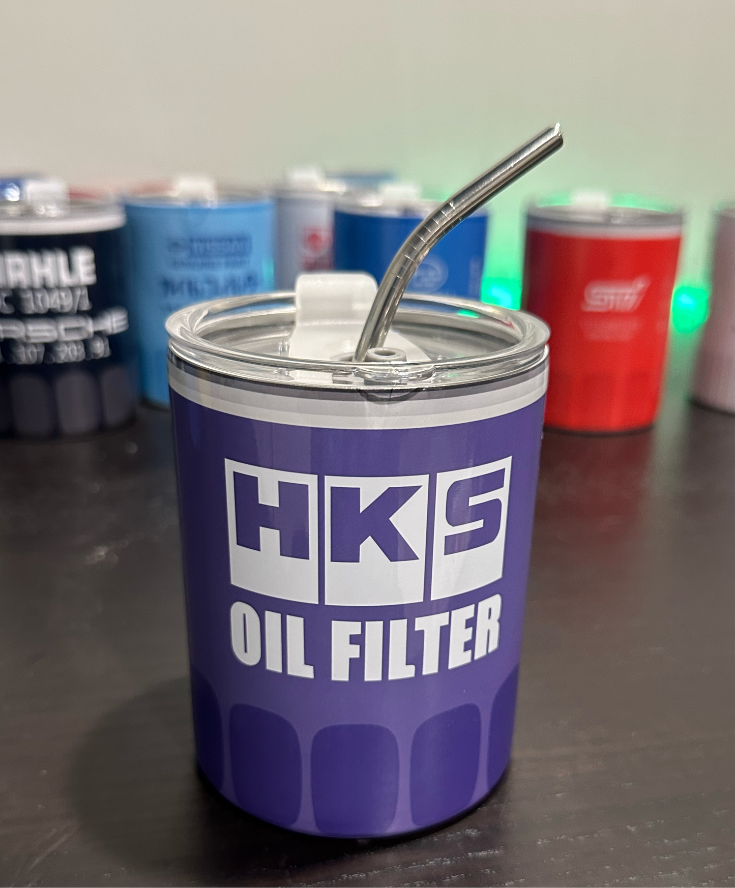 Hks purple oil filter cup tumbler