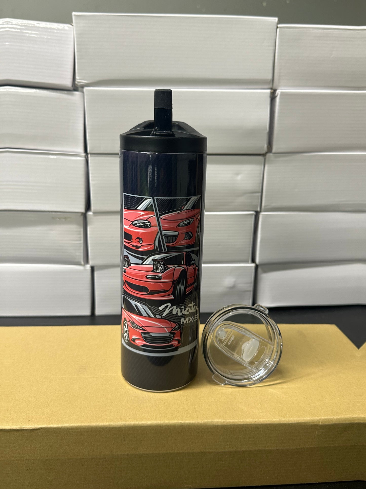 Mazda Miata gen carbon tumbler