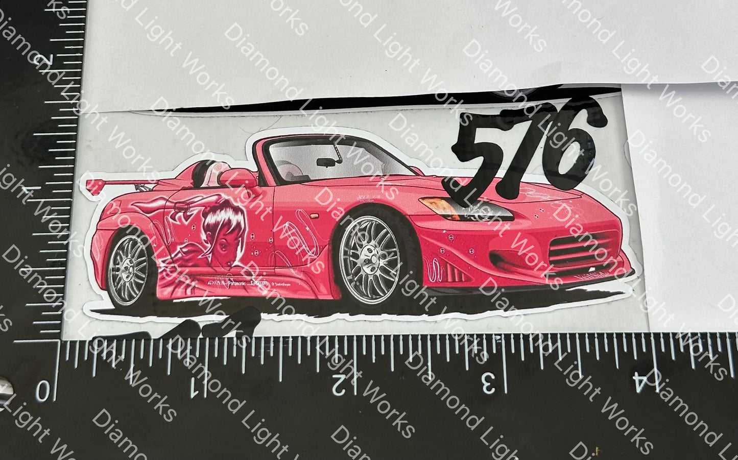 Honda s2k suki pink sticker decal