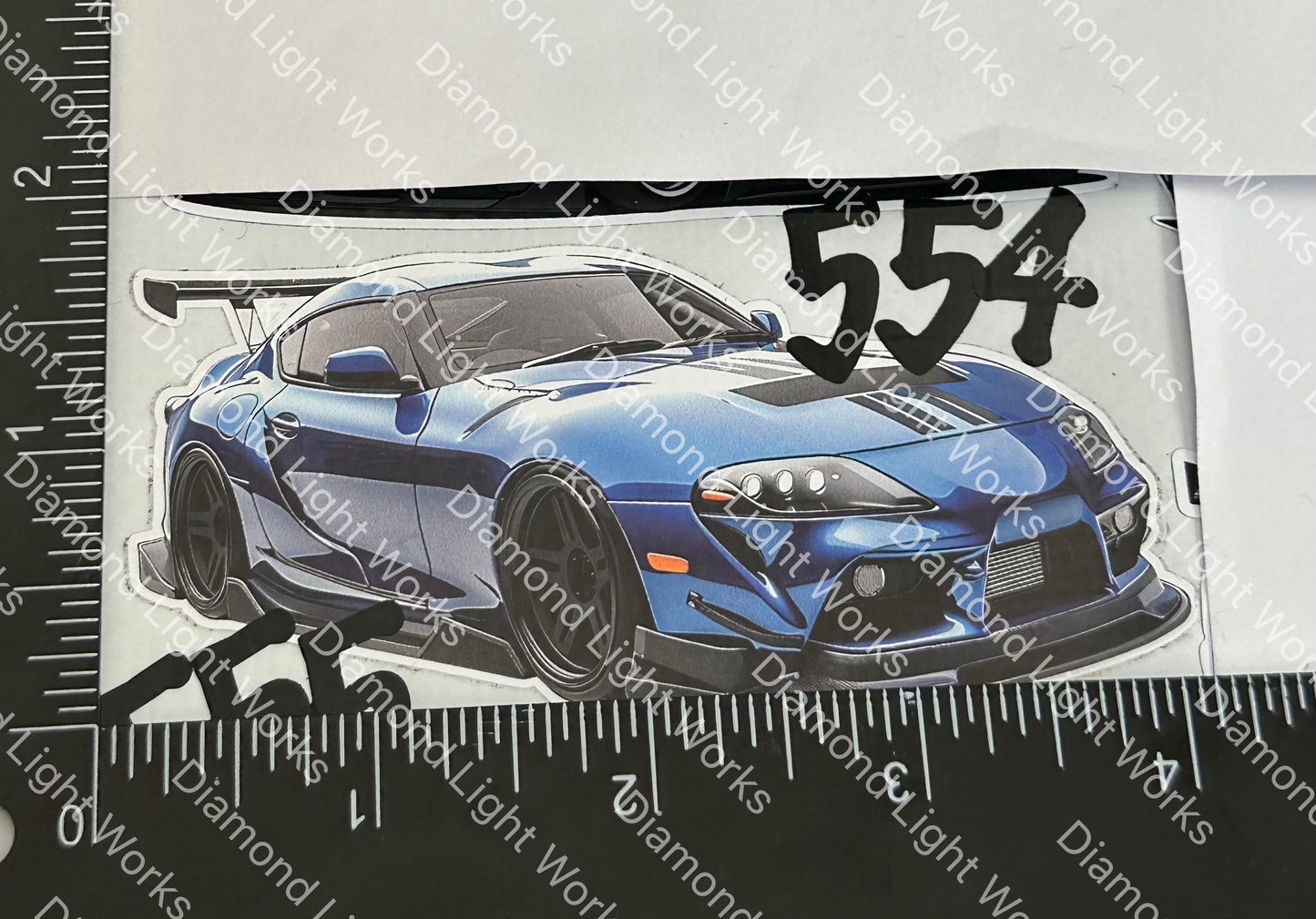 Toyota Supra mk5 blue sticker decal