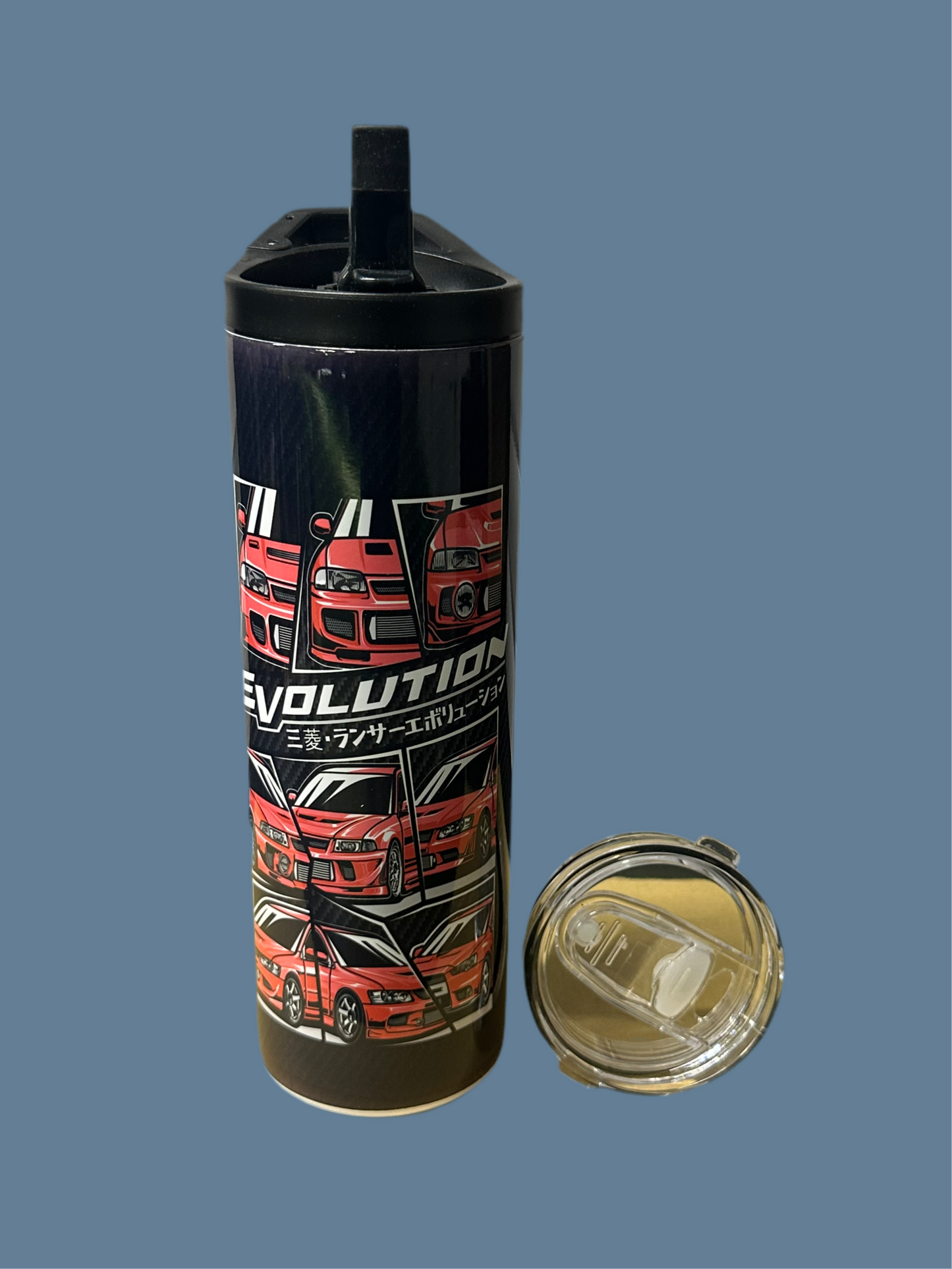 Mitsubishi lancer evolution carbon tumbler