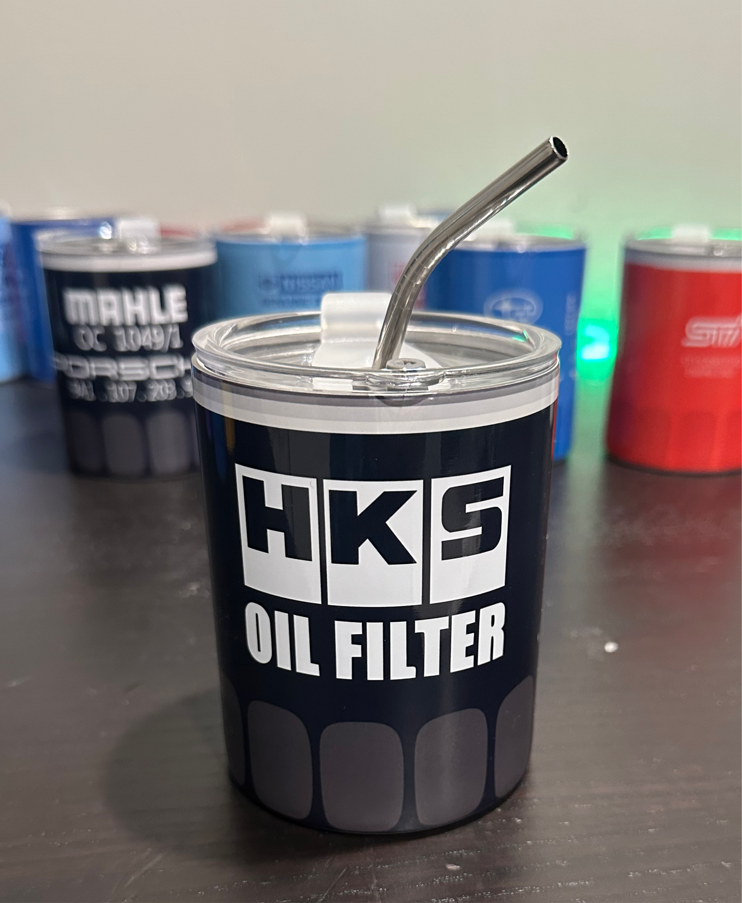 Hks black oil filter cup tumbler