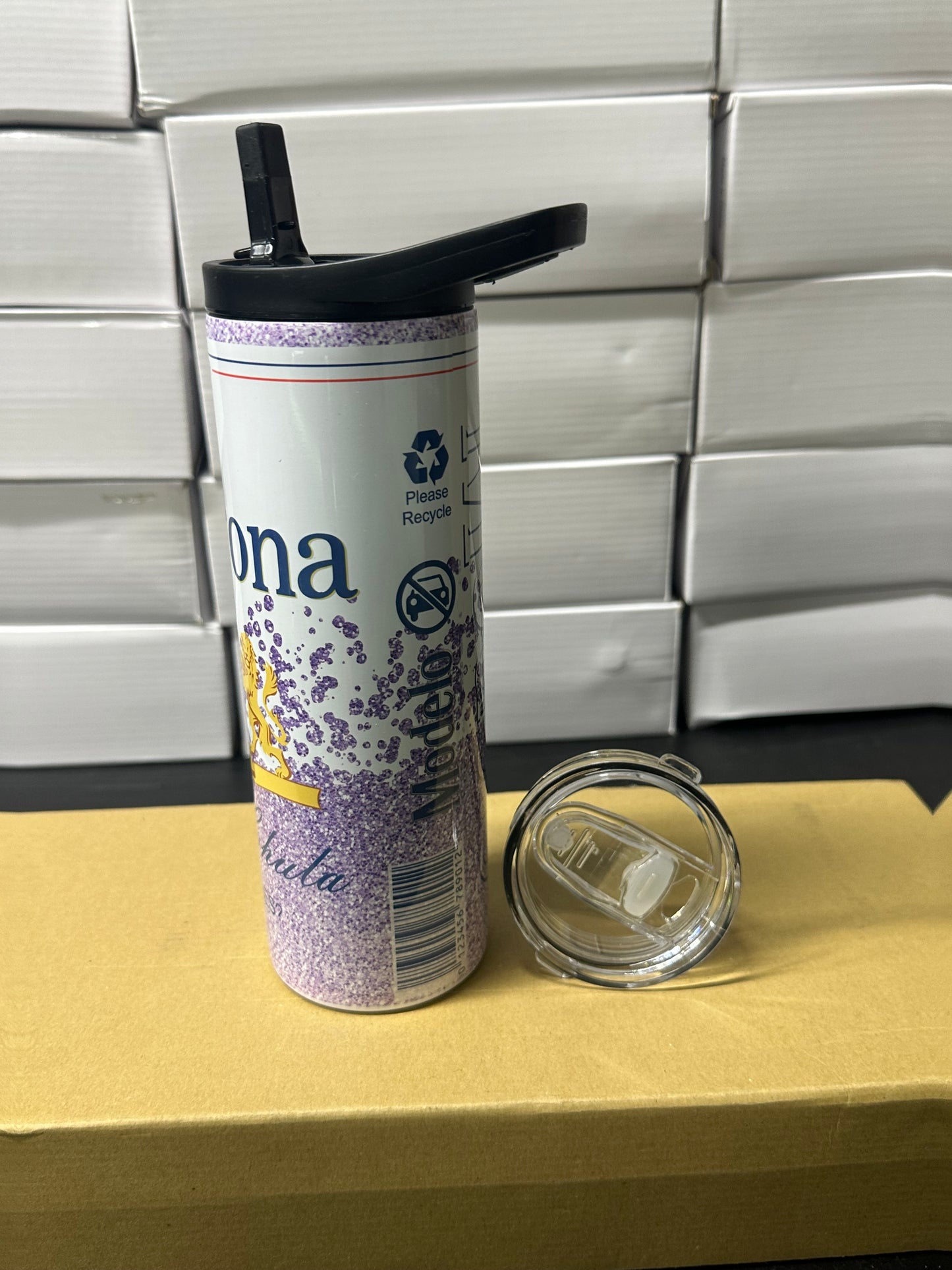 Modelo chingona purple tumbler