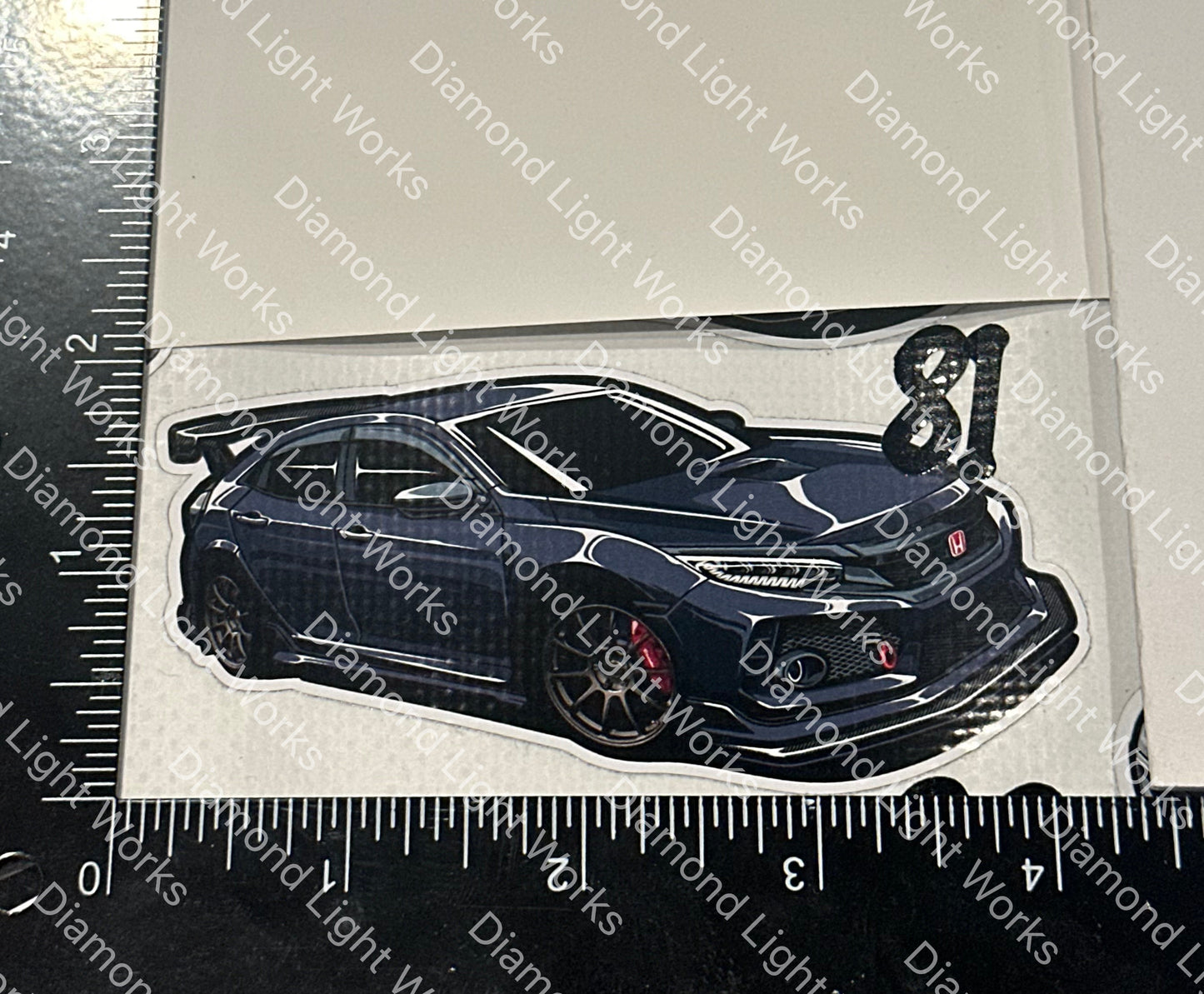 Honda civic fk8 black sticker decal