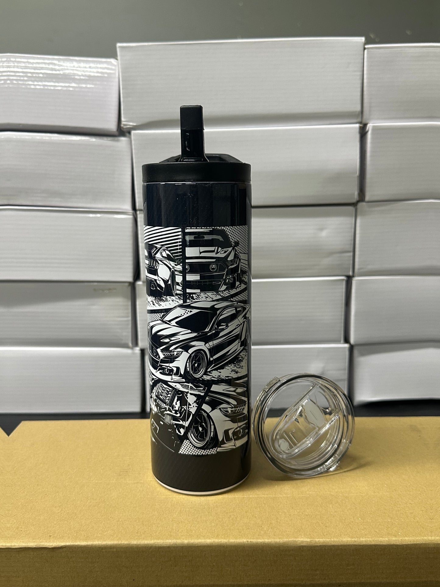 Ford mustang carbon tumbler