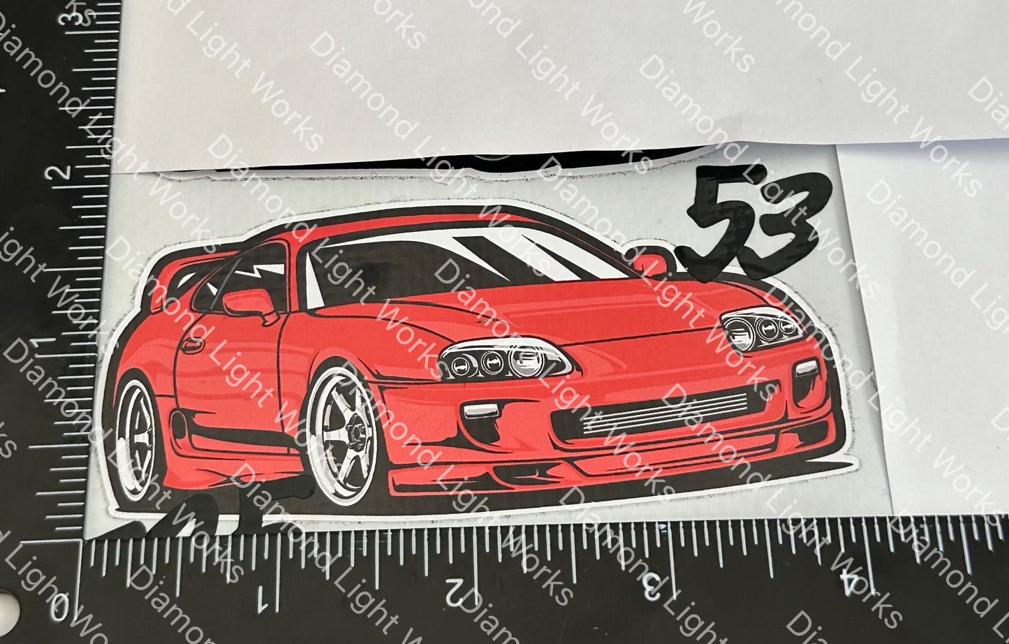 Toyota Supra mk4 red sticker decal
