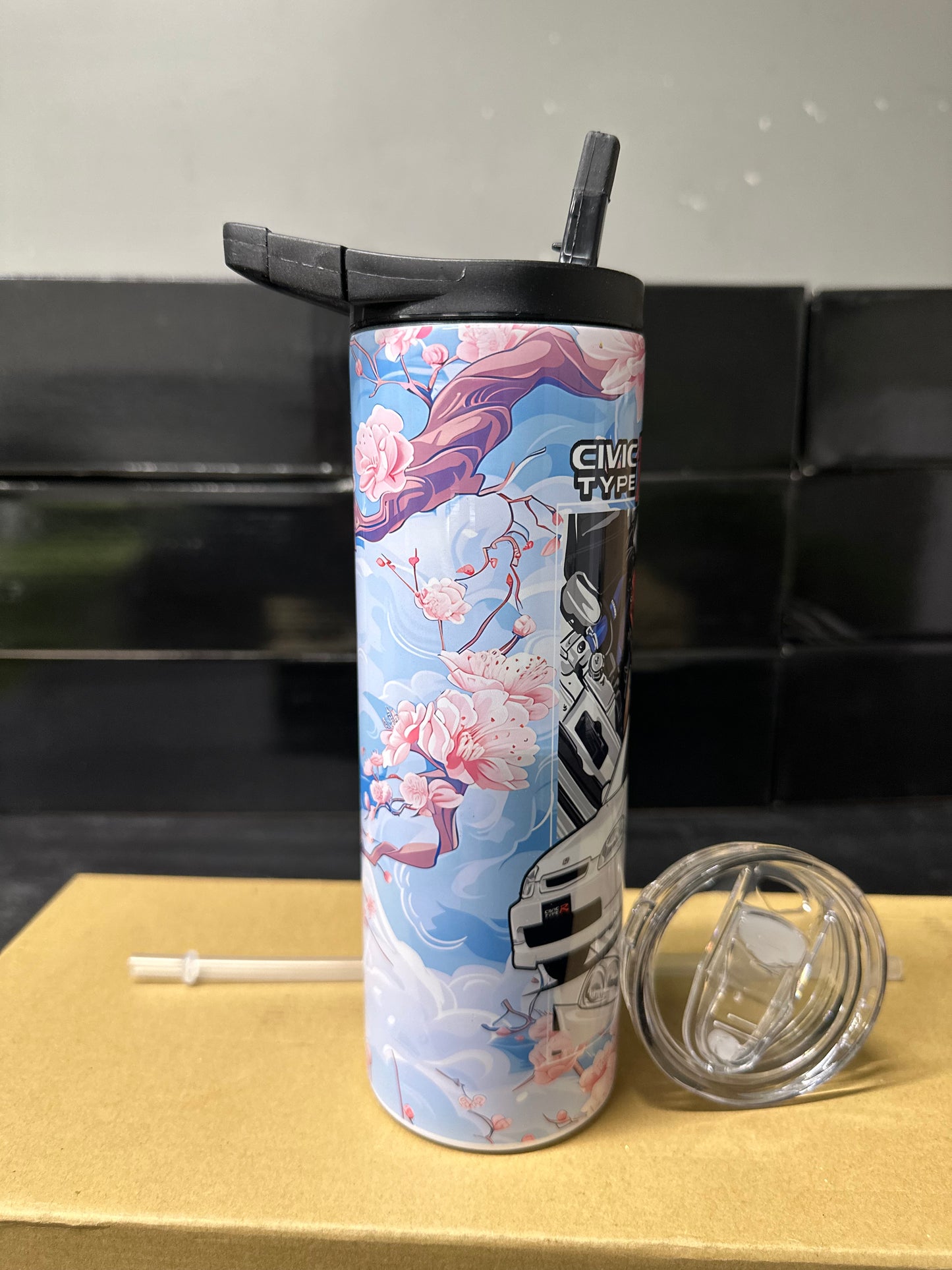 Honda civic ek9 cherry blossom tumbler