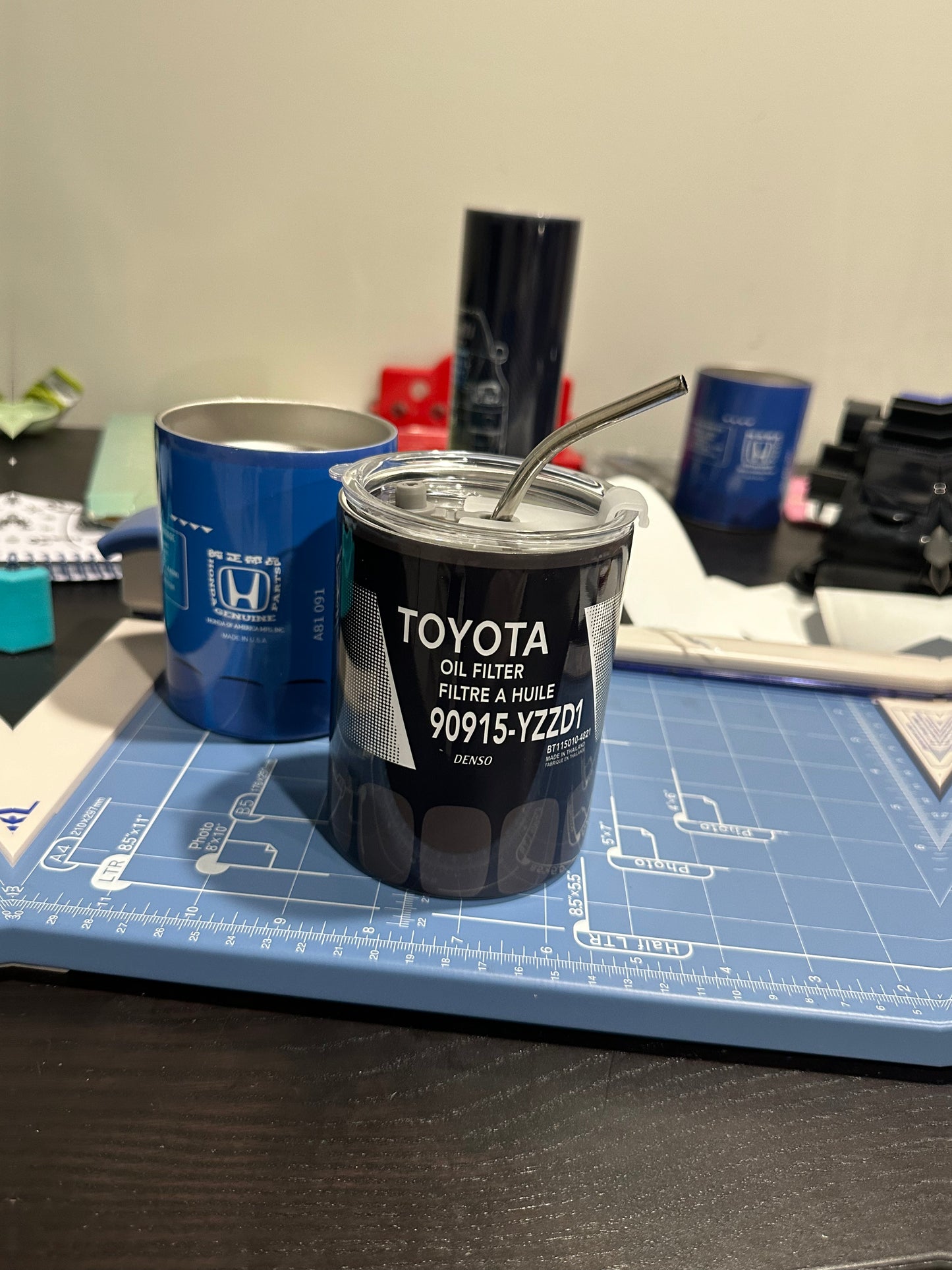 Toyota oil filter cup tumbler