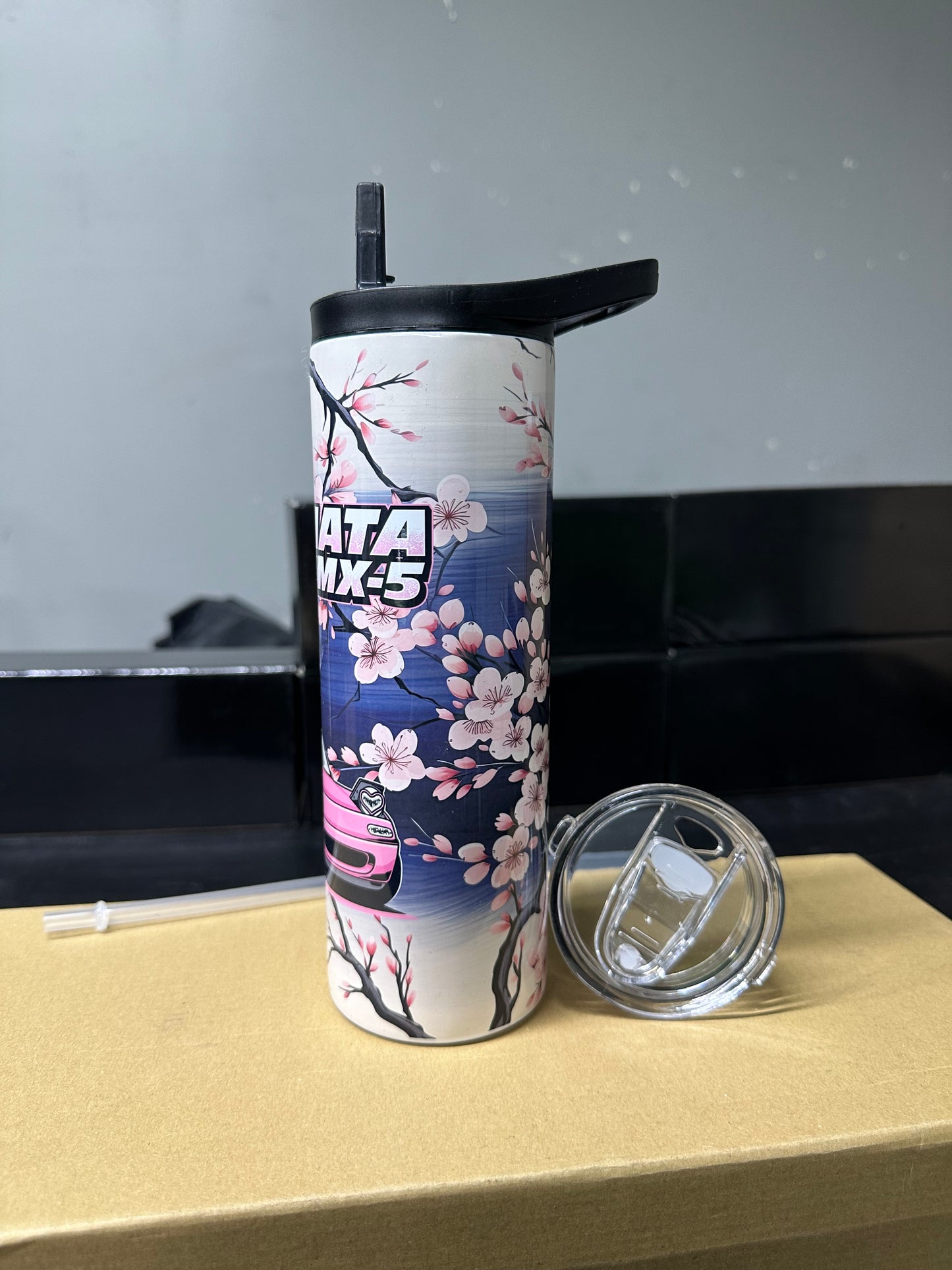 Mazda Miata mx5 cherry blossom tumbler