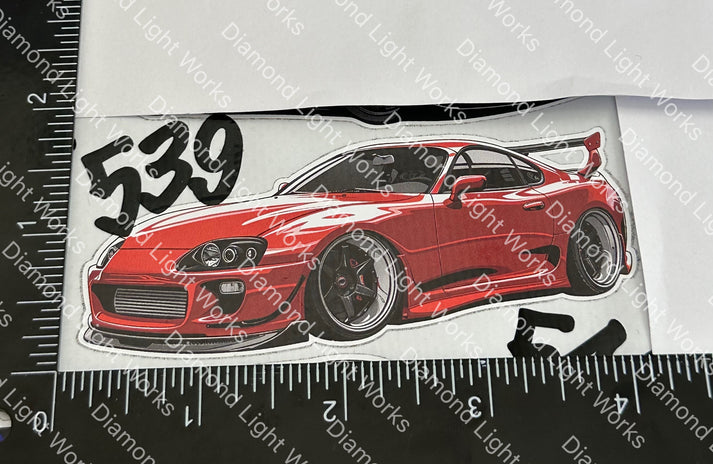 Toyota Supra mk4 red sticker decal – Diamond Light Works