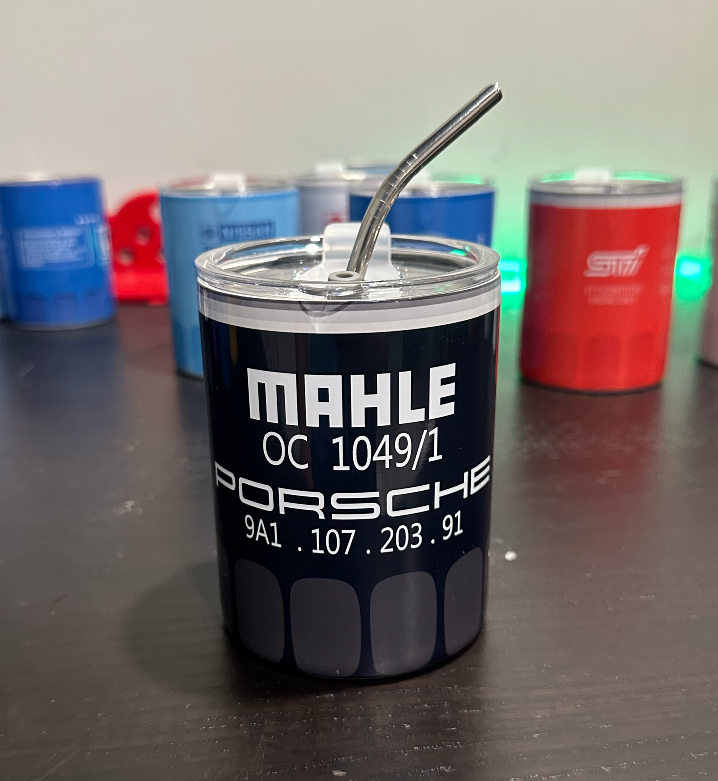 Porsche oil filter cup tumbler