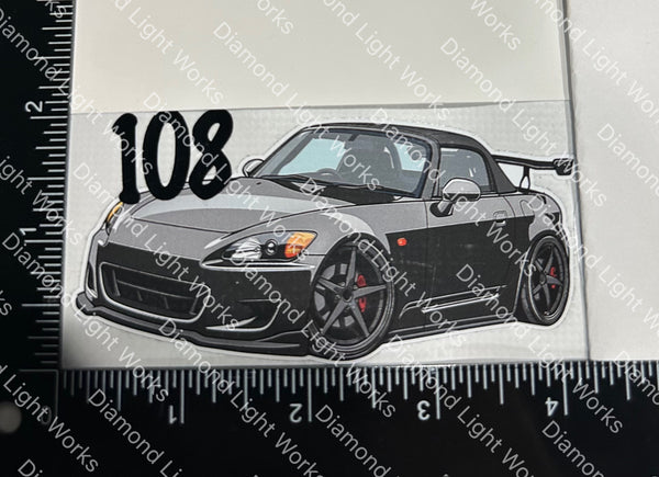 Honda s2000 ap1 black sticker decal – Diamond Light Works