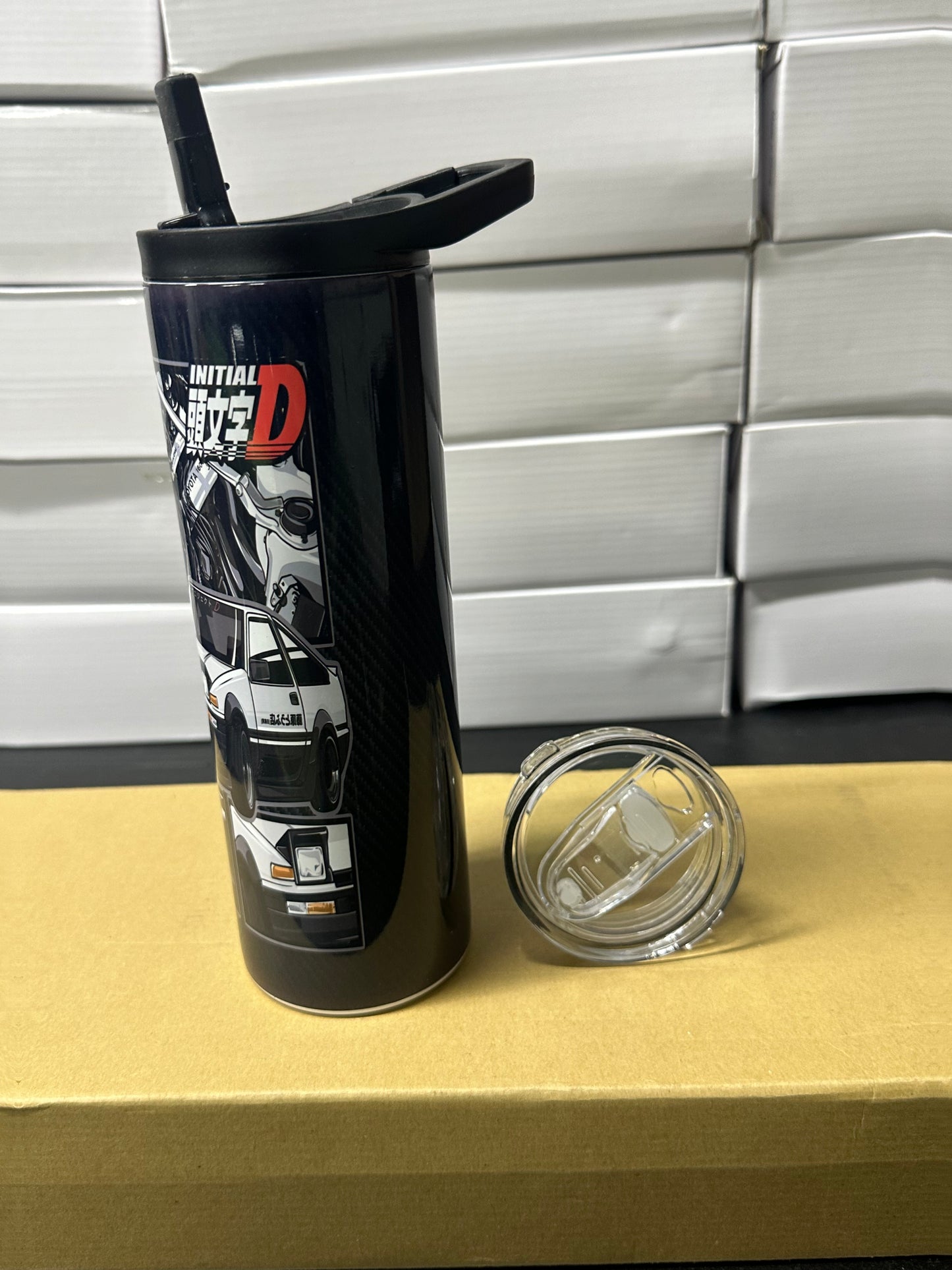 Initial D carbon tumbler