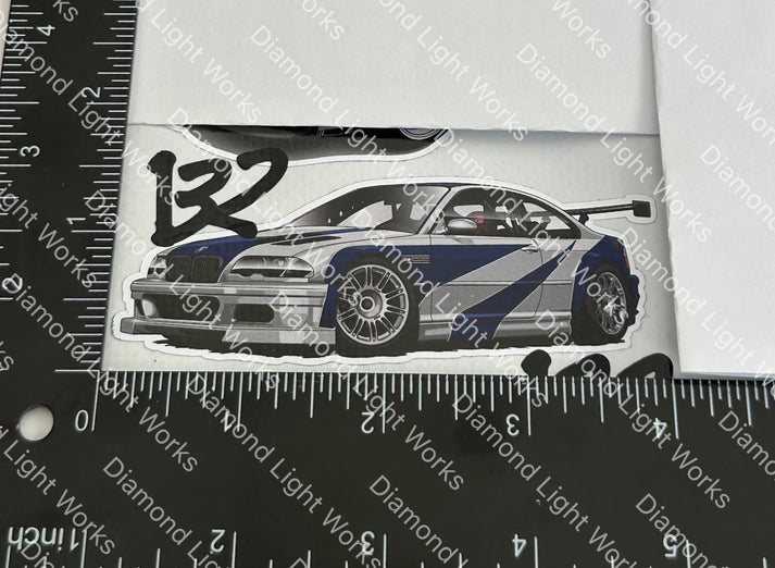 BMW m3 nfs sticker decal – Diamond Light Works