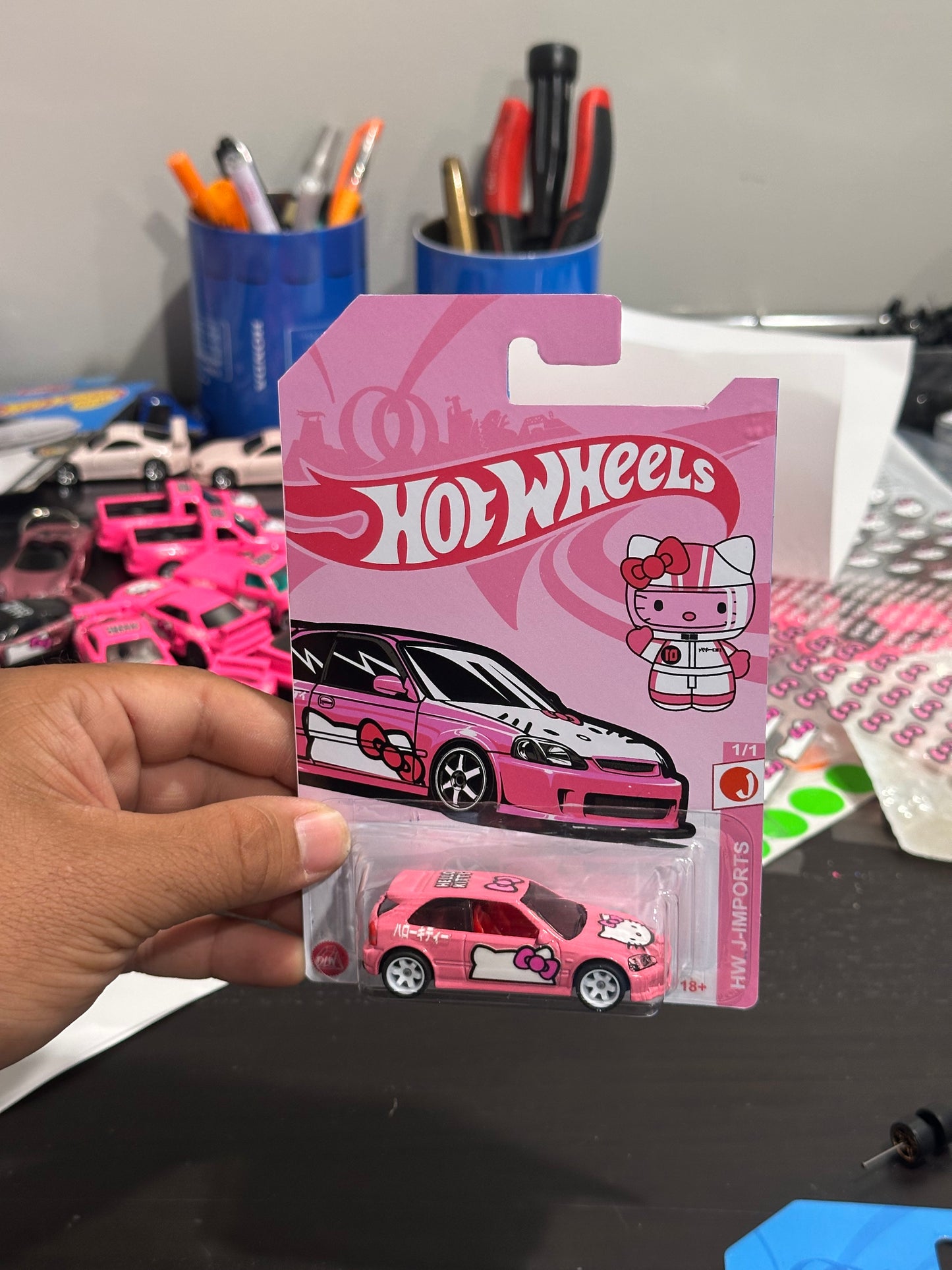 Honda civic Ek9 hello kitty hot wheels