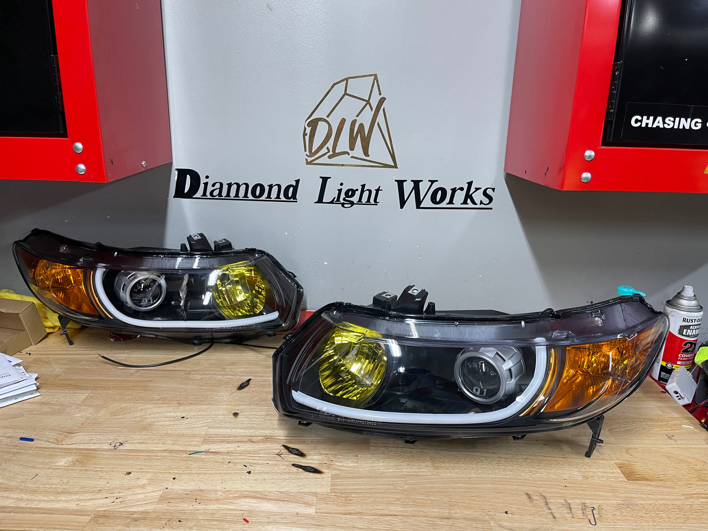 2006-2011 Honda Civic Coupe Projector Retrofit Headlights