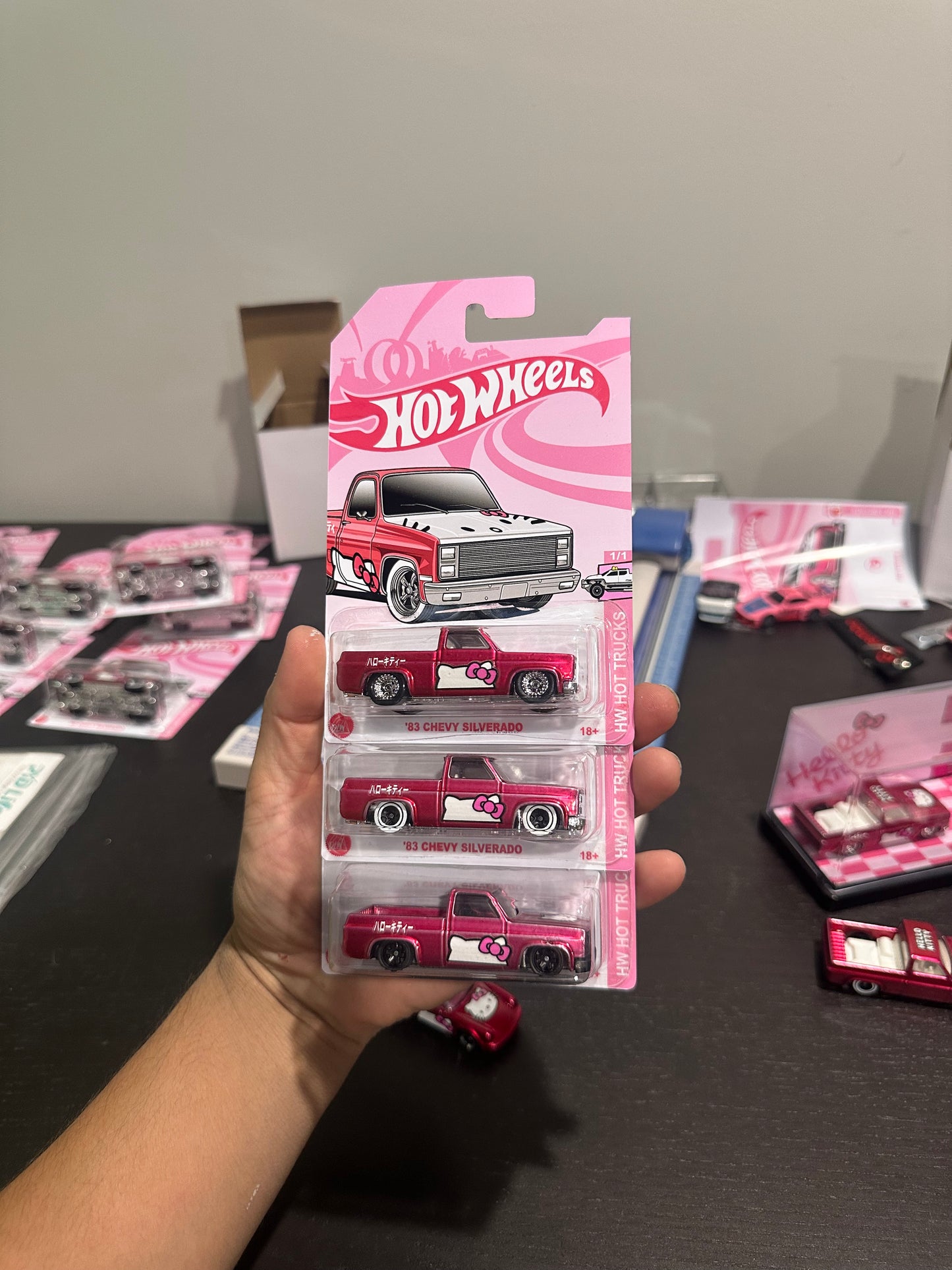 83 Chevy Silverado hello kitty hot wheels